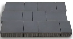 Kostka brukowa Semmelrock Lundo Sombra – ciemna grafitowa kostka brukowa bez fazy