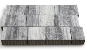 Kostka brukowa Semmelrock Lundo Silva – chłodny melanż szarości i grafitu