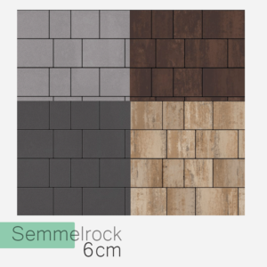 Semmelrock Lundo 6 cm – zestawienie kolorów kostki brukowej